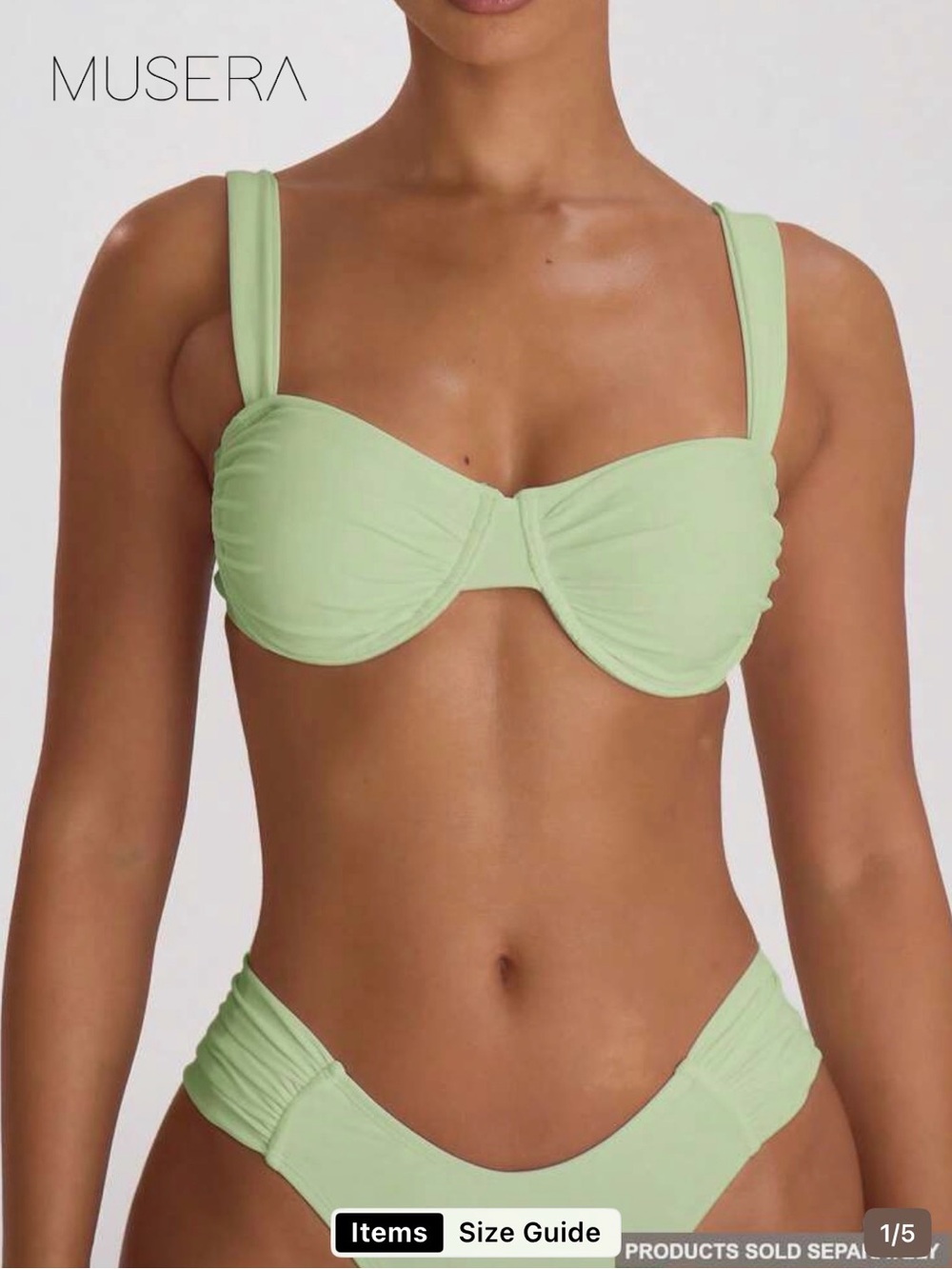 MusEra Mint Green Underwire Bikini Top